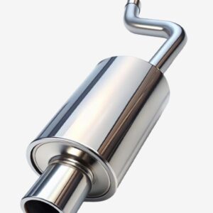 Silenciador tubo de escape cromado 45cm